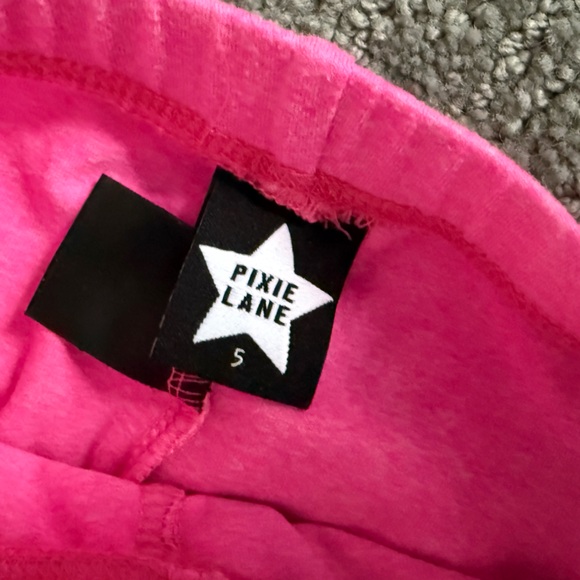 PIXIE LANE - 2 Pairs of Girls Heathered Solid Leggings Pink + Purple Size 5 - Picture 4 of 4